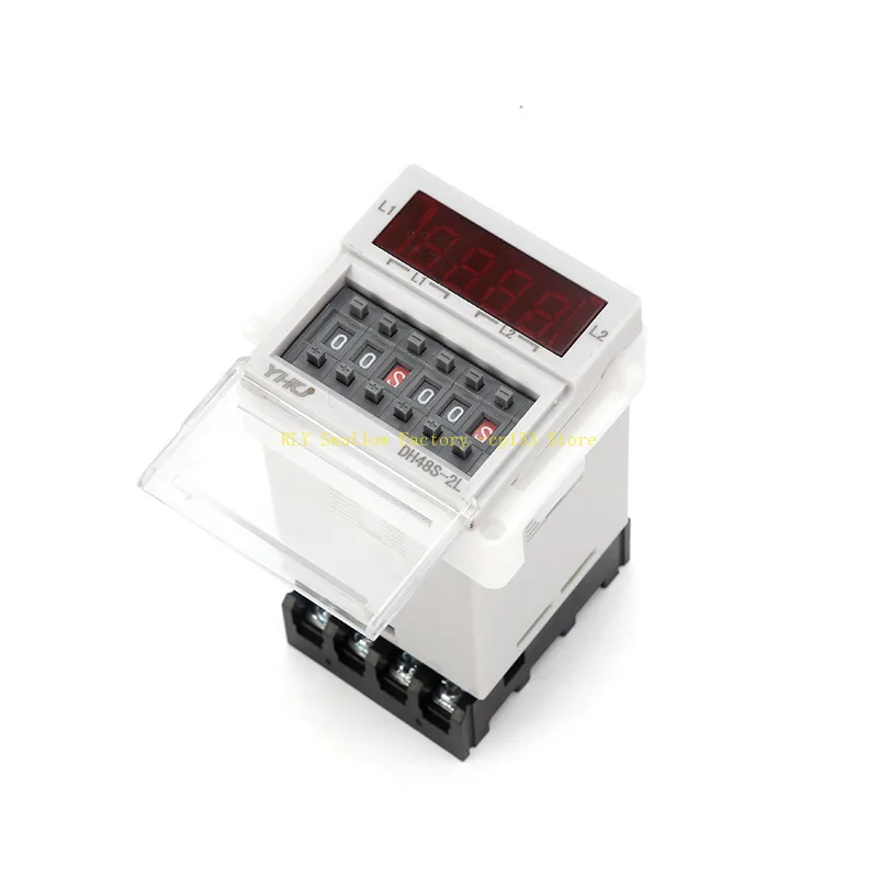 Dual time relay DH48S-2L two sets of independent setting control delay trigger belt seat 0.1S-99H