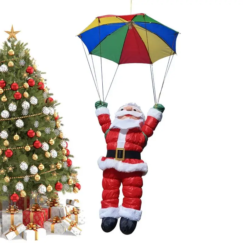 

Santa Claus Parachute Christmas Tree Pendants Lovely Creative Pendant Parachute For Holiday Home Decoration New Year