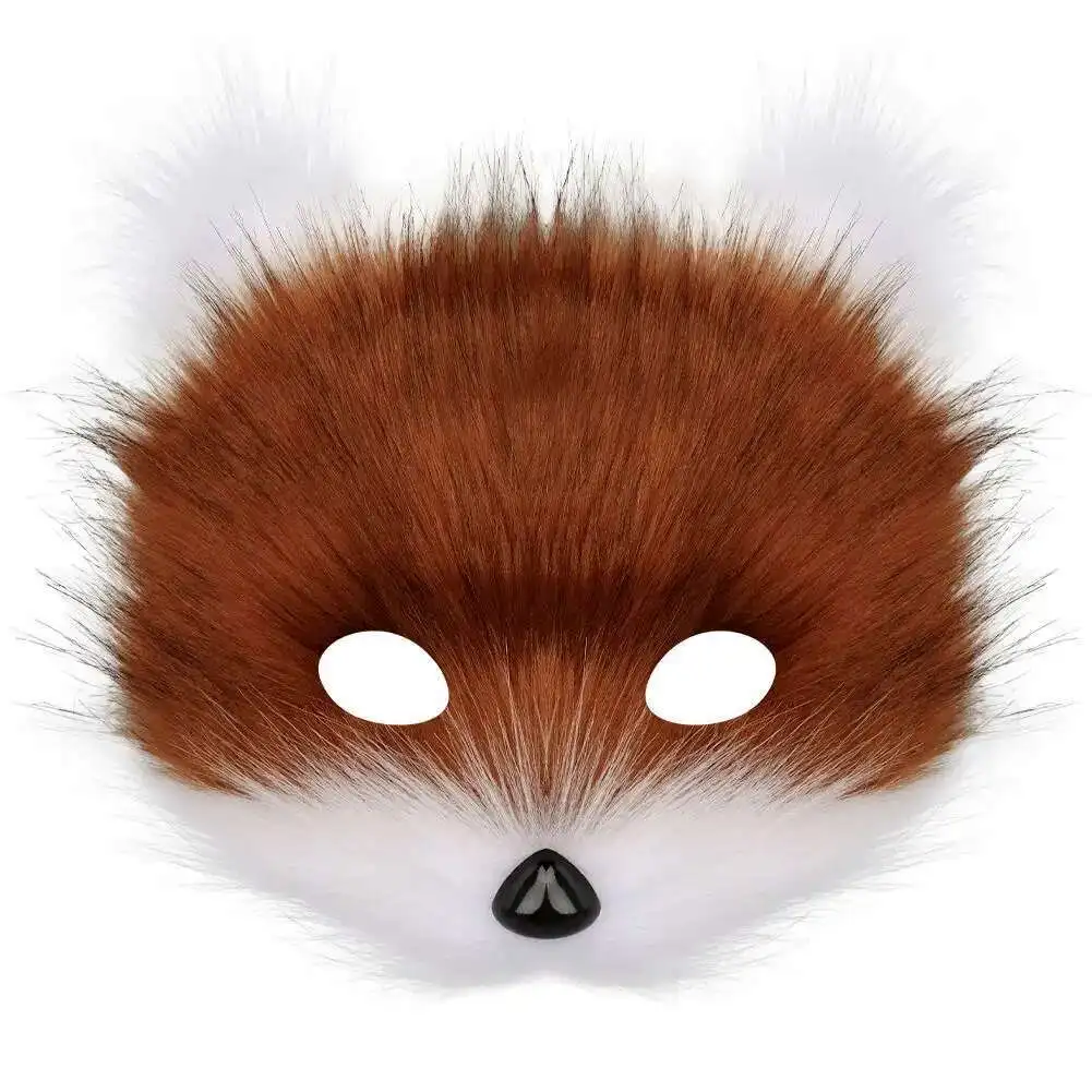 Plüsch Fuchs Maske Plüsch Erwachsene Maske Cosplay Halloween Maskerade Performance Prop Tier Plüsch Maske