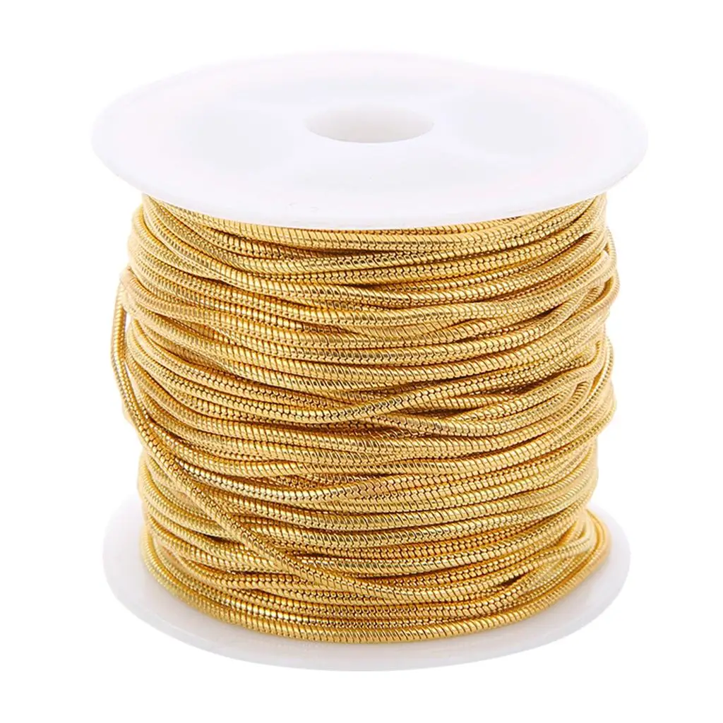 

10 Yards Cer Snake Chain Necklace Chain for DIY Jewelry Findings gold