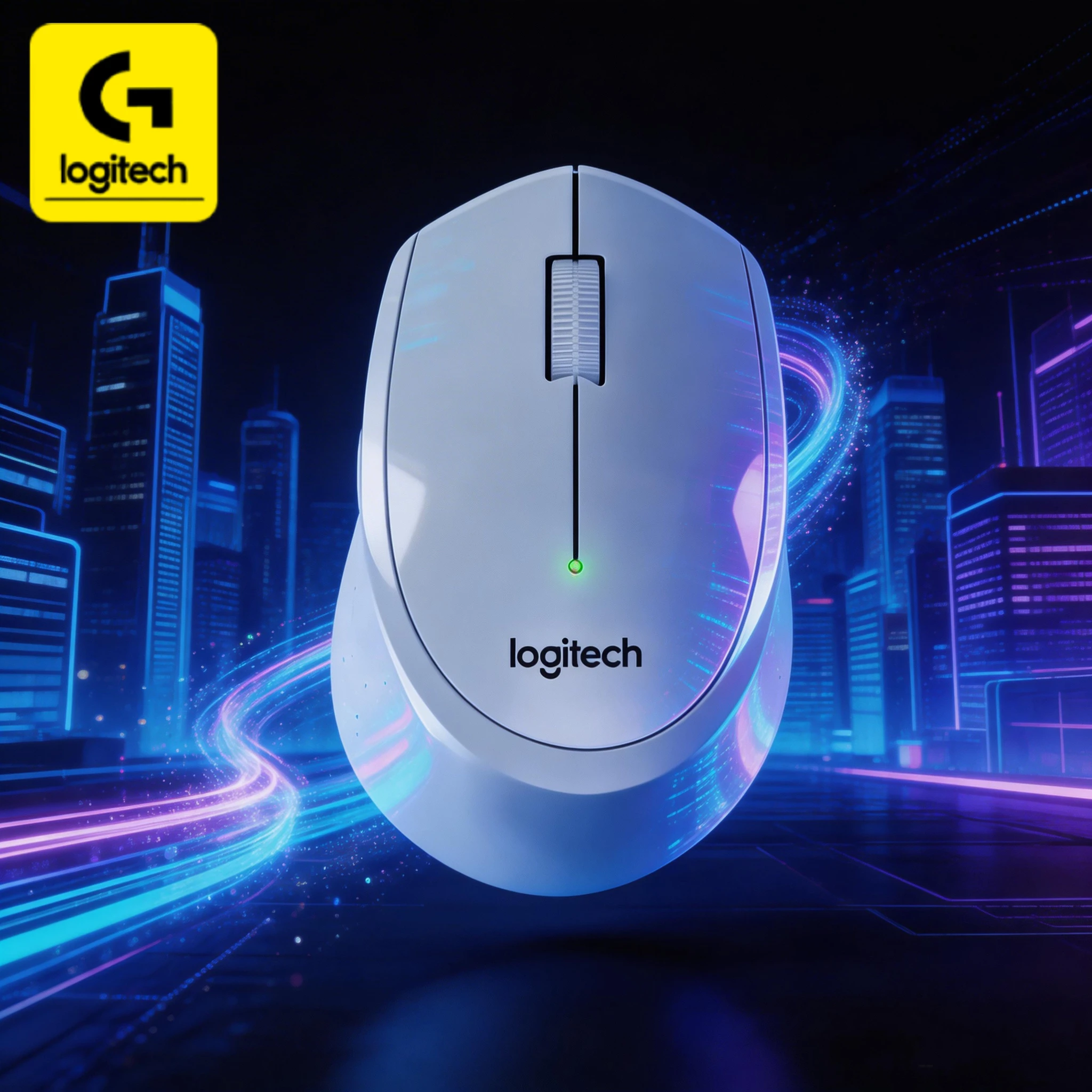 

Logitech M330/M220 Wireless Office Mouse: Silent Clicks + 1000 DPI Precise Tracking, Compatible with Multiple System Devices