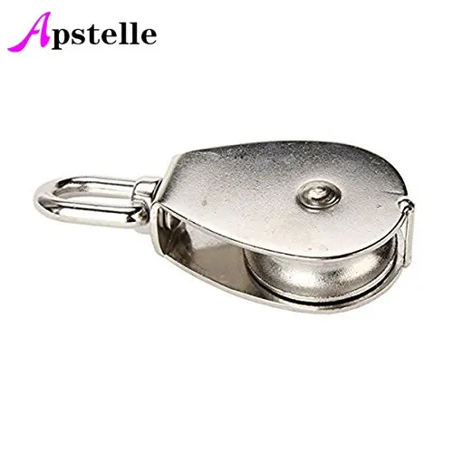 Apstelle M50 puleggia girevole a ruota singola in acciaio inossidabile 400kg (argento) puleggia per ruote con cuscinetti