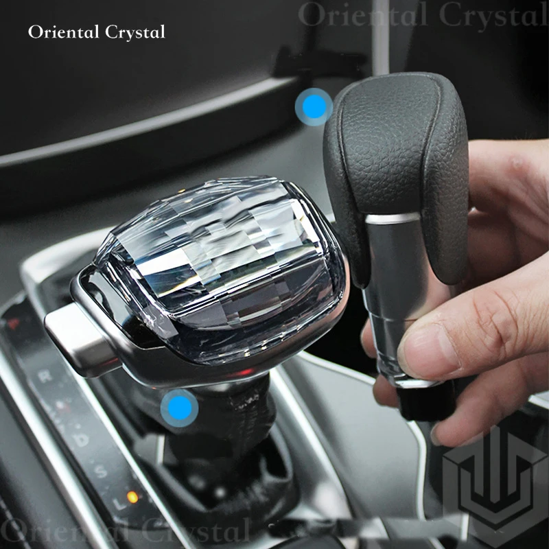 مقبض ناقل الحركة الكريستالي LED مناسب لسلسلة كيا ذات سبعة ألوان خفيفة من النوع c لرأس تروس الشحن