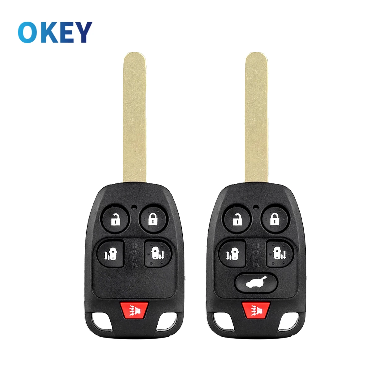 Okey-carcasa de repuesto para llave de coche, carcasa para mando a distancia de 6 botones, accesorios para coche, para Honda Odyssey 2011, 2012,