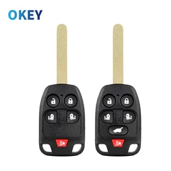 Okey-carcasa de repuesto para llave de coche, carcasa para mando a distancia de 6 botones, accesorios para coche, para Honda Odyssey 2011, 2012, 2013, 2014