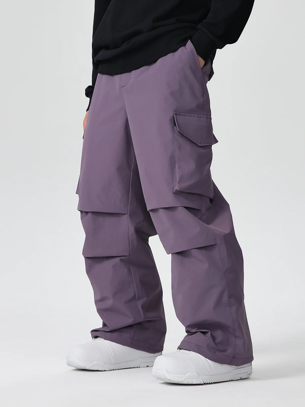 

SEARIPE 2025 3L Cargo Ski Pants Men Women Waterproof Windproof Paratrooper Snowboard Trousers for Outdoor Winter Sports