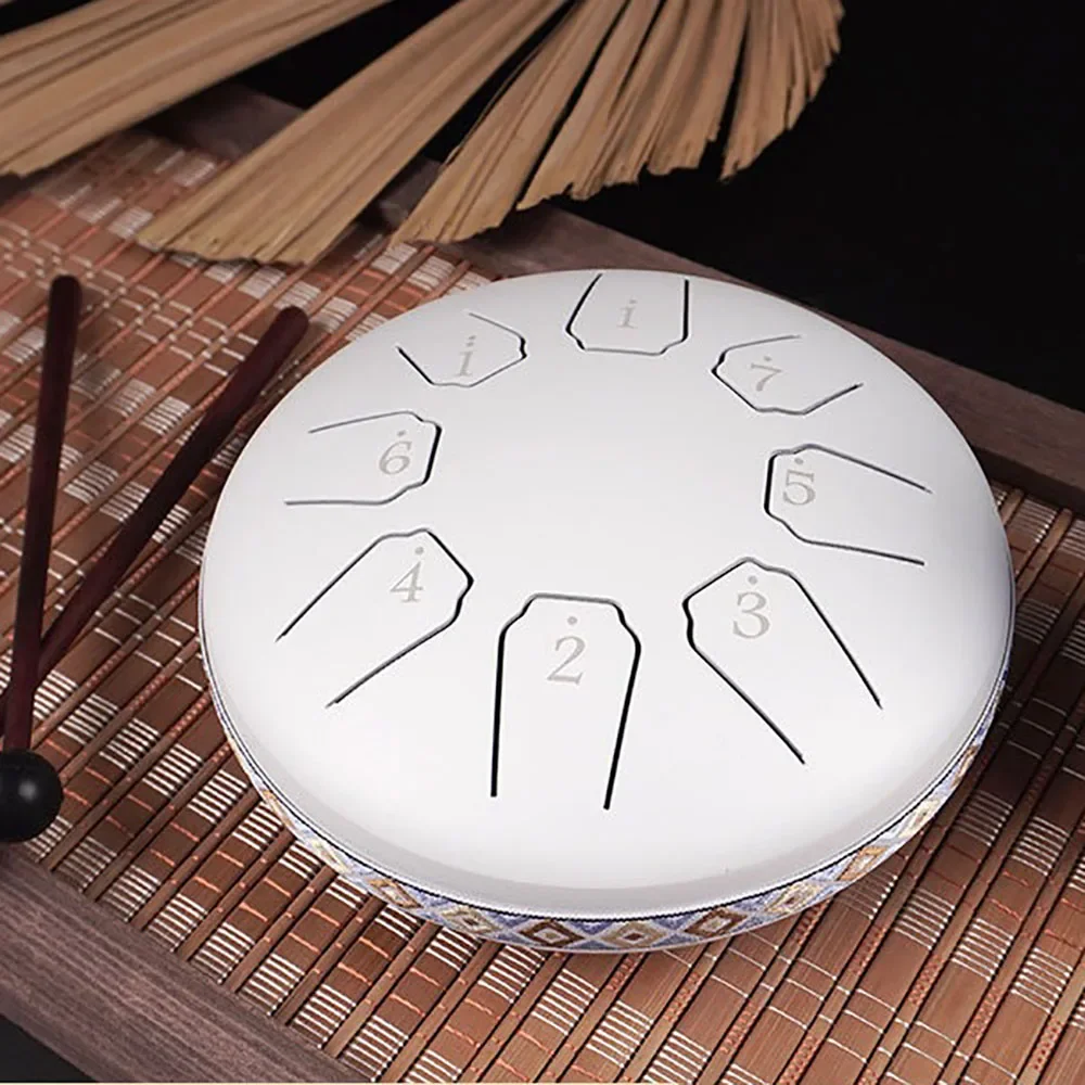 Treble Tongue Drum 6 Inch 8 Tone Mini Ethereal Drums Children Steel Hand Drums Yoga Meditation Percussion Instruments Nice Gift