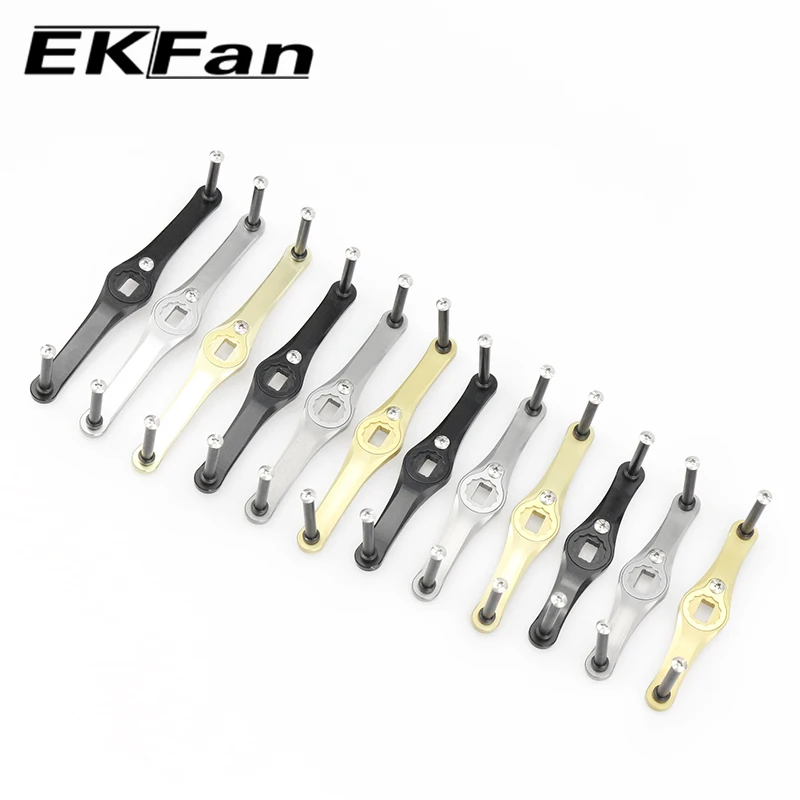 EKFan Baitcasting-Angelrollengriff 80/90/100/110mm Länge Aluminiumlegierung für A/S/D 7*4/8*5 Loch Ohne Knopf Köderrolle DIY-Teil