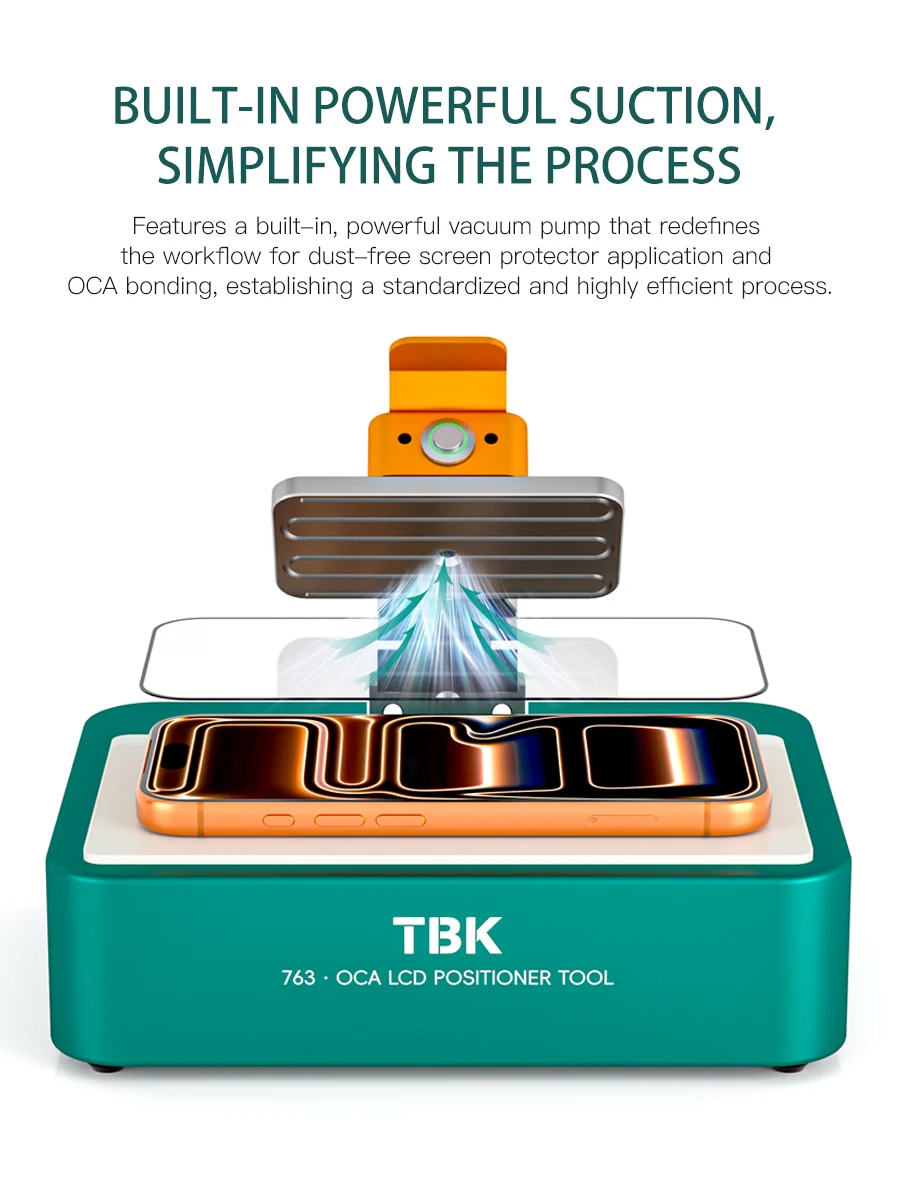 TBK 763 Vacuum OCA LCD Screen Positioner Precise Vacuum Suction Alignment Tool for Mobile Phone LCD OCA Lamination