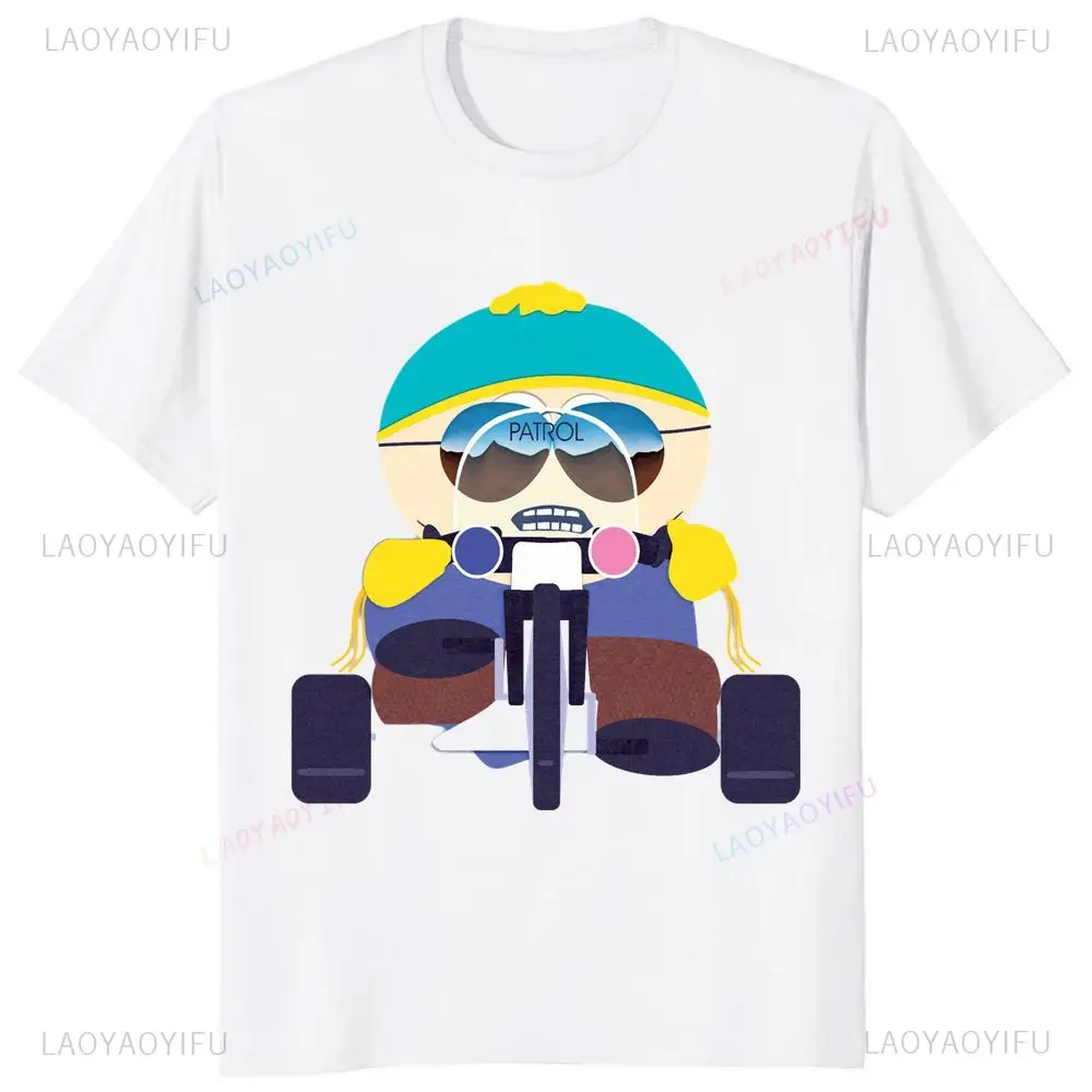 تي شيرت مطبوع من المسلسلات التلفزيونية ساوث بارك إريك كارتمان، تي شيرت هاراجوكو بأكمام قصيرة للجنسين، نمط كبير