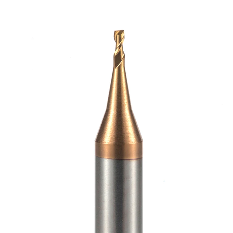 1pcs 2flute HRC60 coating solid carbide end mill 0.2 0.3 0.4 0.5 0.6 0.9 micro flat end milling cutter for CNC deep processing