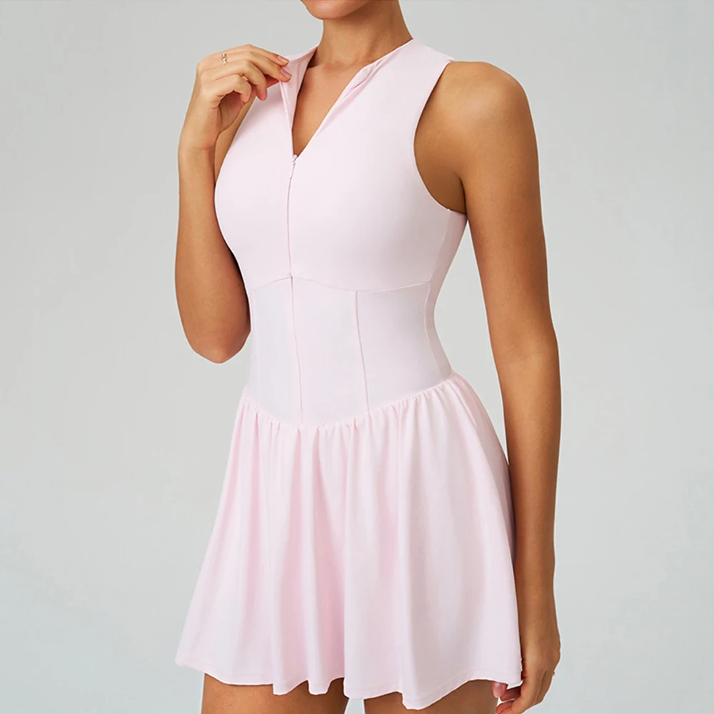 Summer Yoga Jumpsuit Women's Fitness Sports One Piece Dress Anti Glare Bodysuits Dance Ballet Dress Female Gym Workout Overalls