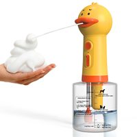 Yellow Duck Bath Foaming Launcher Handhold Electric Pet Foam MachineUsb Charging Automatic Soap Dispenser For Cat Dog Bathing