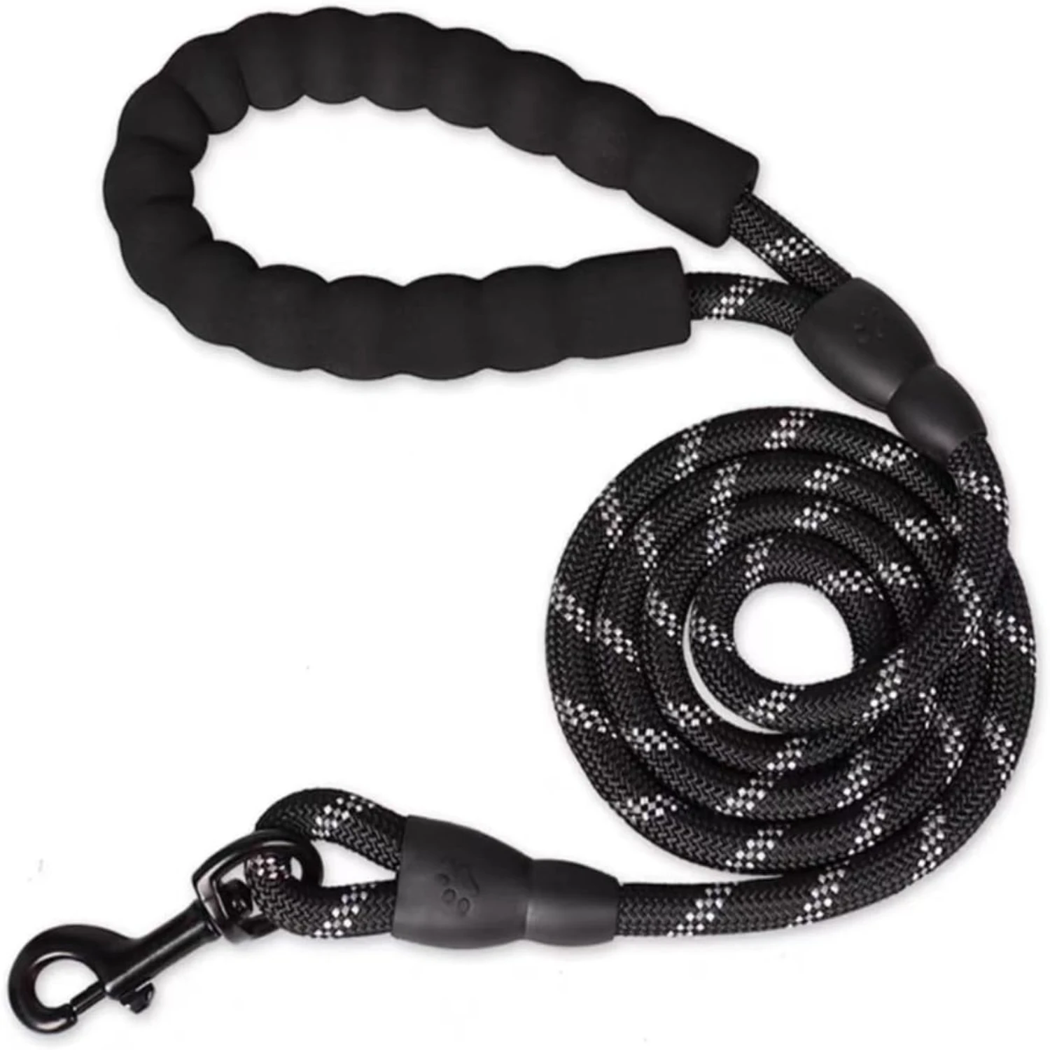 

Heavy Duty Durable Reflective 5ft Dog Leash with Comfortable Padded Foam Handle - Ideal for Small and Medium Dogs Walking Traini