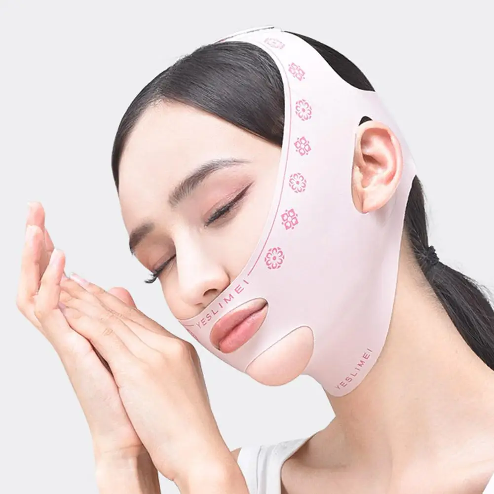 Moldeador de vendaje Facial en V reutilizable para mujer, adelgazamiento Facial, cinturón de elevación, reducción de la barbilla doble, vendaje de adelgazamiento Facial, máscara para dormir