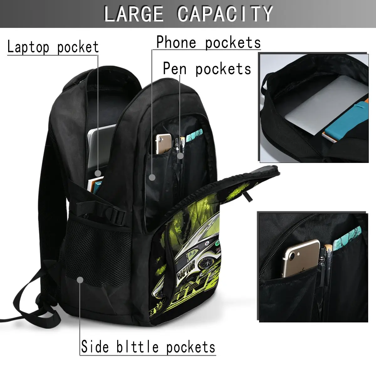 Zaino per laptop da viaggio William Byron 24, zaino da lavoro resistente all'acqua con porta di ricarica USB, borsa universitaria per uomo e donna