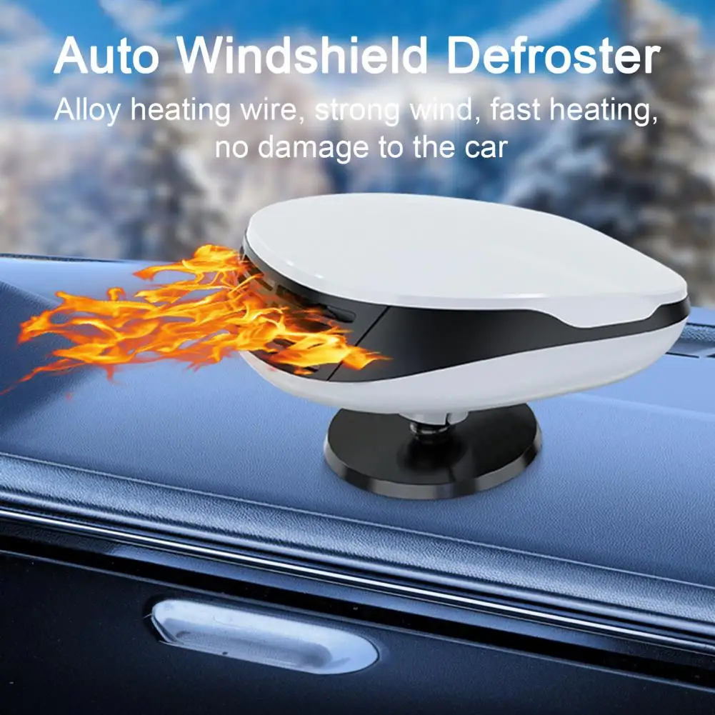 

Car Windshield Defroster Portable Car Heater Fan 2-in-1 Purification Heating Solution with 360-degree Rotation for Anti-fog