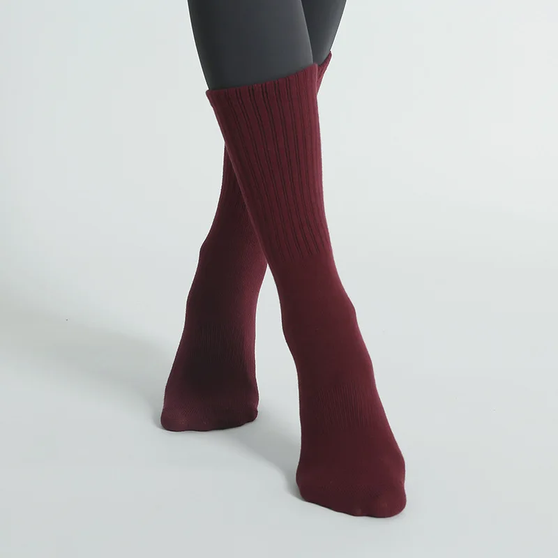 Professional Women Yoga Socks Cotton Mid-tube Non-slip Silicone Indoor Fitness Socks Floor Socks Dance Pilates Sports Socks image 2