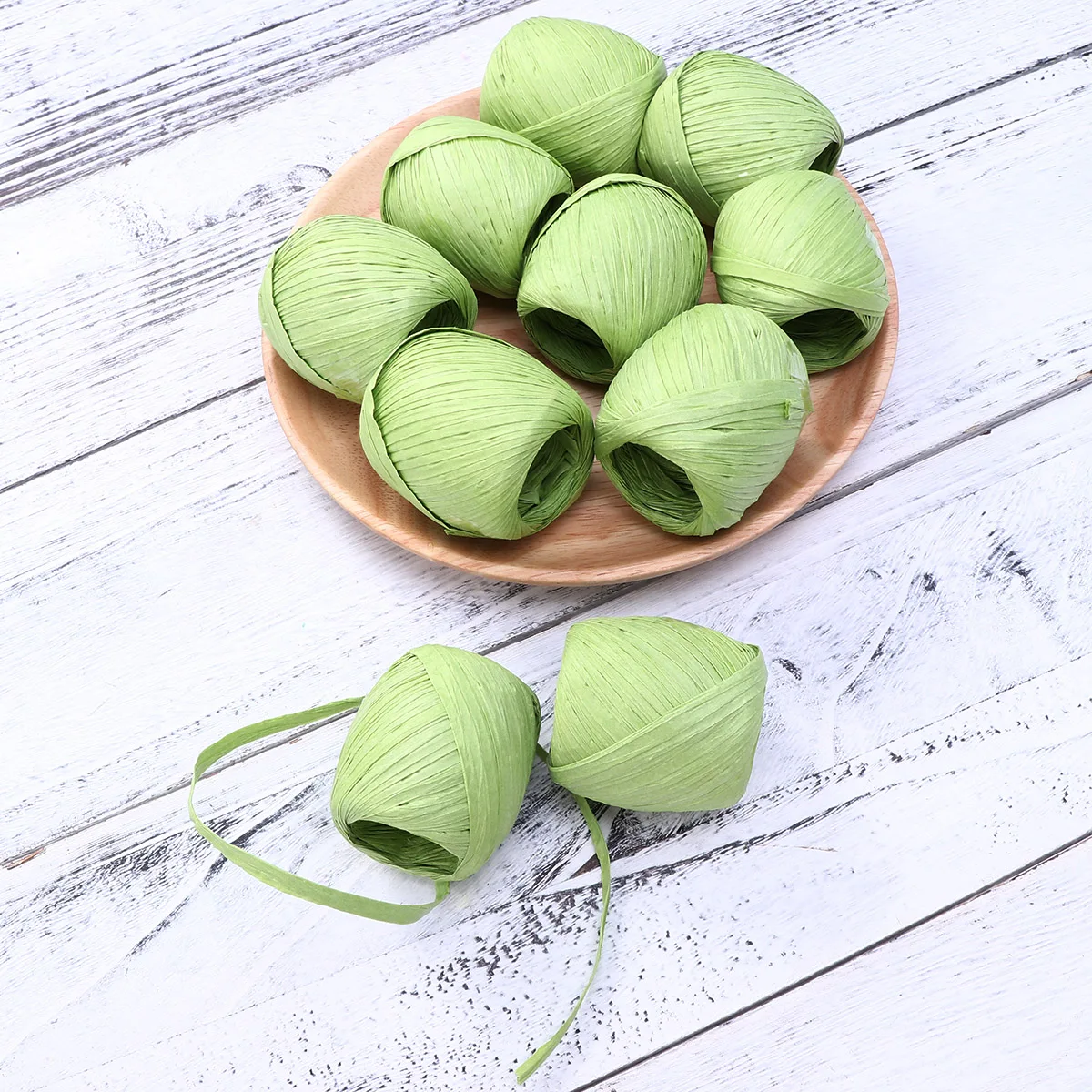 

10pcs Natural Raffia Straw Rope 2Mm Thick For Diy Craft Gift Packaging Wedding Decor Christmas Hemp Cord Twine String