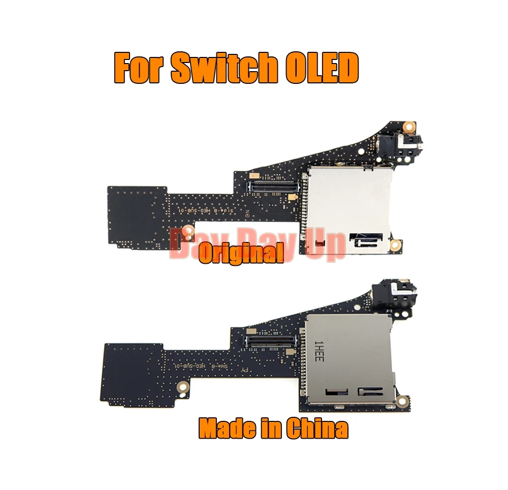 10PCS Game Card Slot Reader With Headset Headphone Audio Jack Socket Board For Nintendo Switch OLED Replacement Part