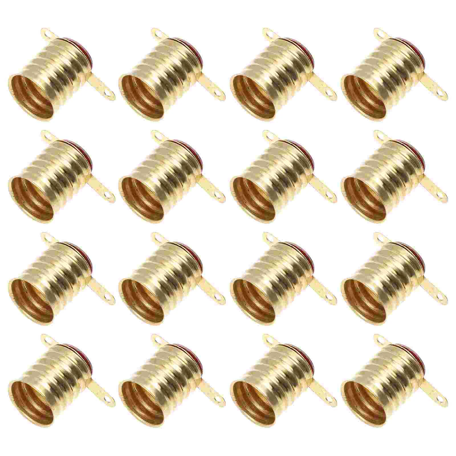 25 Pcs Rechargeable Light Bulb Screw Lamp Holder Accessories Experiment Bulbs Base E10 Socket Brass Home Golden Miniature Work