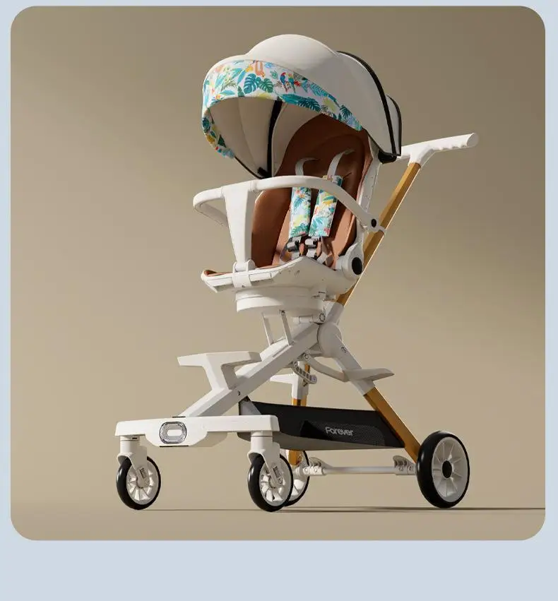 

Shock Absorbing Stroller Newborn Baby Two-way Swivel Seat Lightweight High Landscape Foldable Stroller Adjustable Baby Stroller