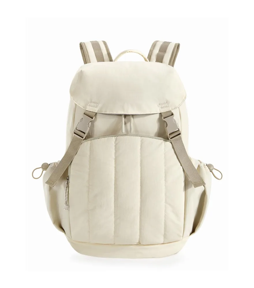 Backpack Large Capacity Solid Color Student School Bag Women's Street Versatile Computer Bag Backpack Men's Functional Wind