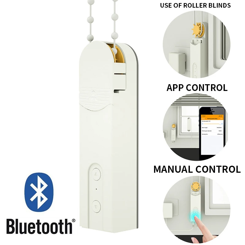 WIFI Smart Roller Shutter Rope Motor Bluetooth Voice Control Roller Shutter Motor Solar Powered APP Controlled Curtain Motor