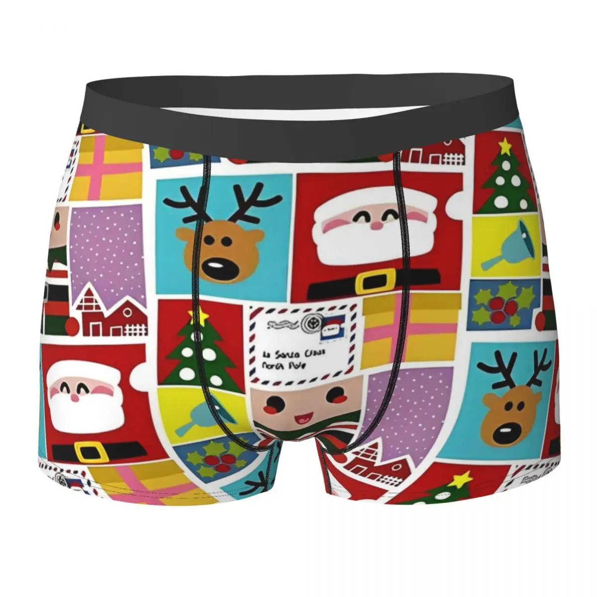 Christmas Xmas Pattern Underwear Cute Santa Males Shorts Briefs Comfortable Trunk Hot Printed Plus Size Underpants