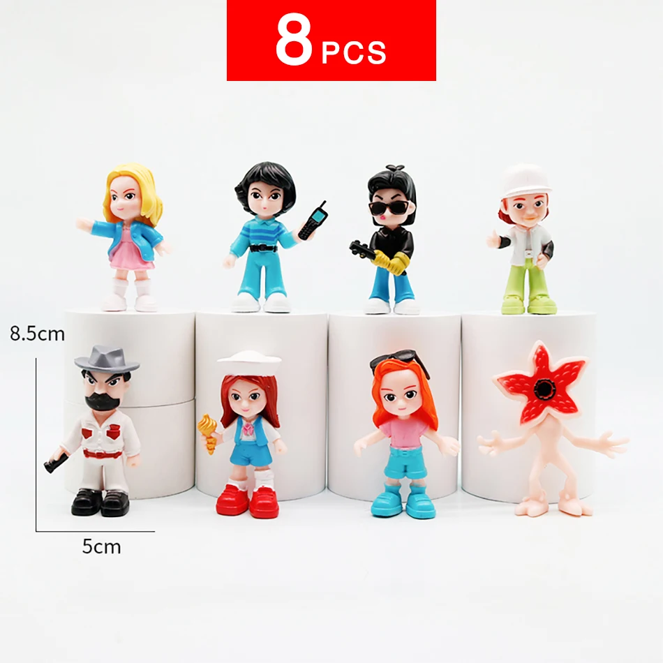 8 قطعة/المجموعة/مجموعة مسرحيات تلفزيونية غريبة ويل بايرز أحد عشر شخصيات الحركة مجموعة دمية لطيفة نموذج ألعاب هدايا حفلات أعياد الميلاد #1