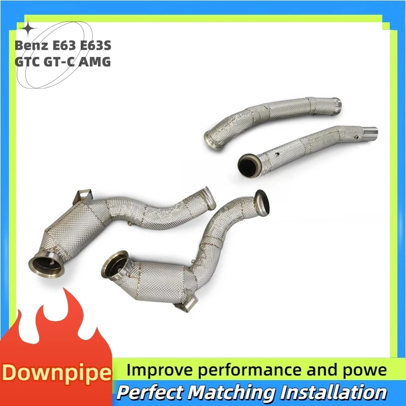 For Mercedes Benz E63 E63S GTC GT-C AMG W213 2016-2020 4.0T High quality Exhaust Downpipe Head Section Stainless Steel Exhaust