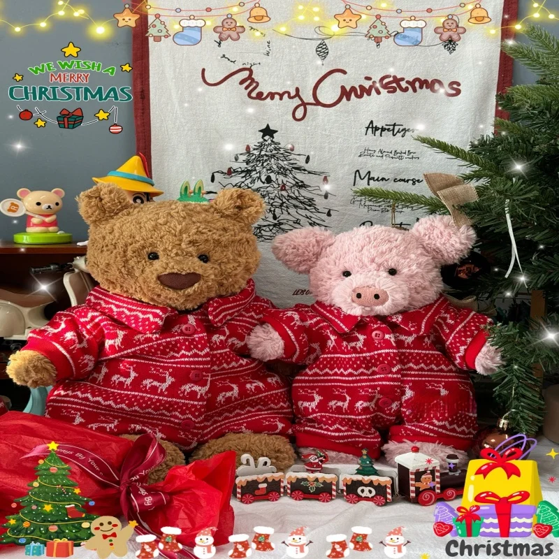 

For Barcelona Bear Pig New Year Christmas Pajamas Christmas Clothes New Year Pajamas Knitted Clothes