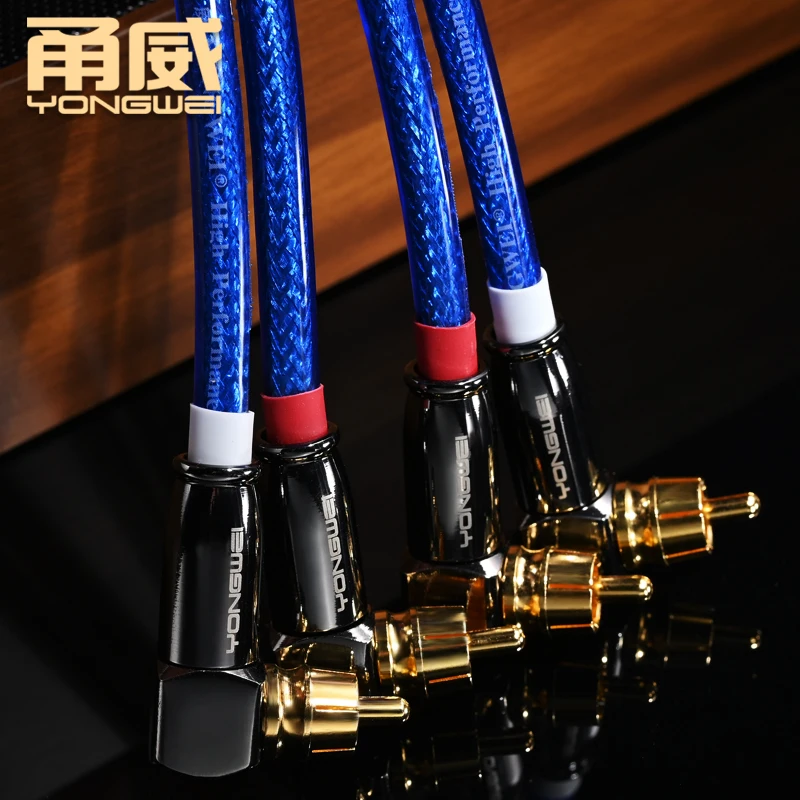 YONGWEI RCA Cable 2RCA to 2 RCA Male to Male Gold Plated RCA Audio Cable 1.5M 2M 3M 5M 8M 10M for Home Theater DVD TV Amplifier