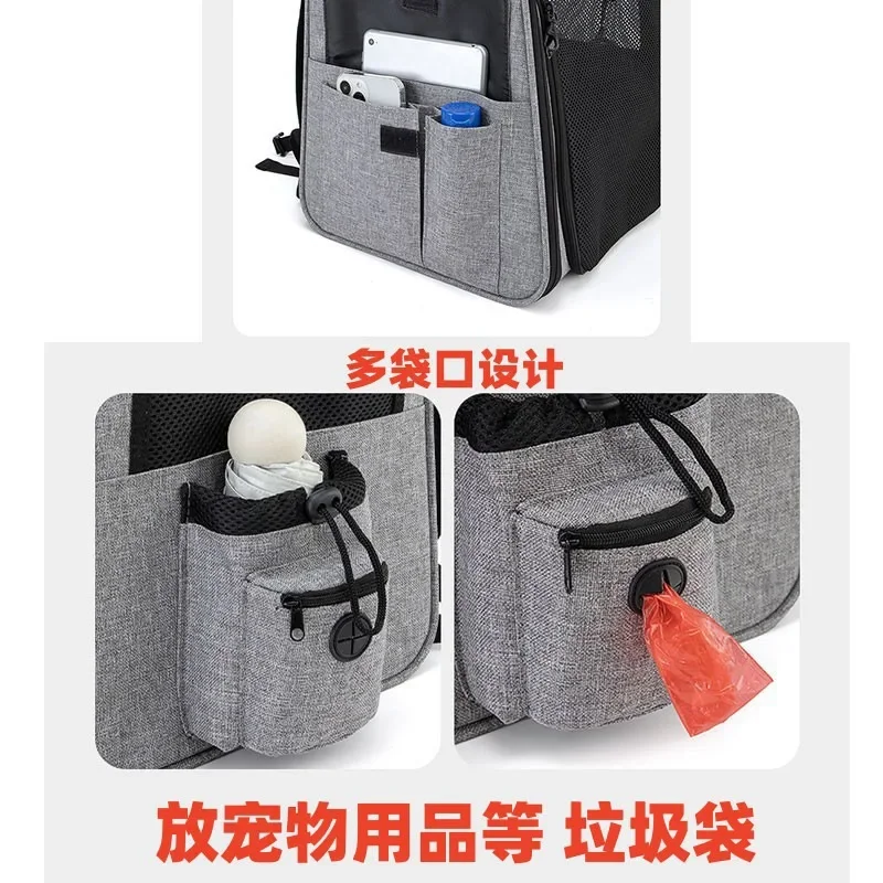 Pet Trolley Suitcase Backpack Portable Cat and Dog Bag Summer Breathable Large Capacity Expandable Pet Bag