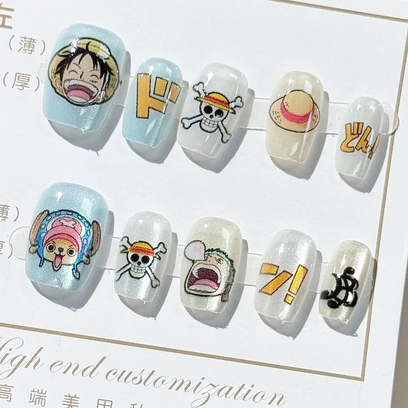 ONE PIECE Manicure Cartoon Creativity Modeling Short Style Press-on Nails New Fashion Exquisite Finger Visible Length Manicure