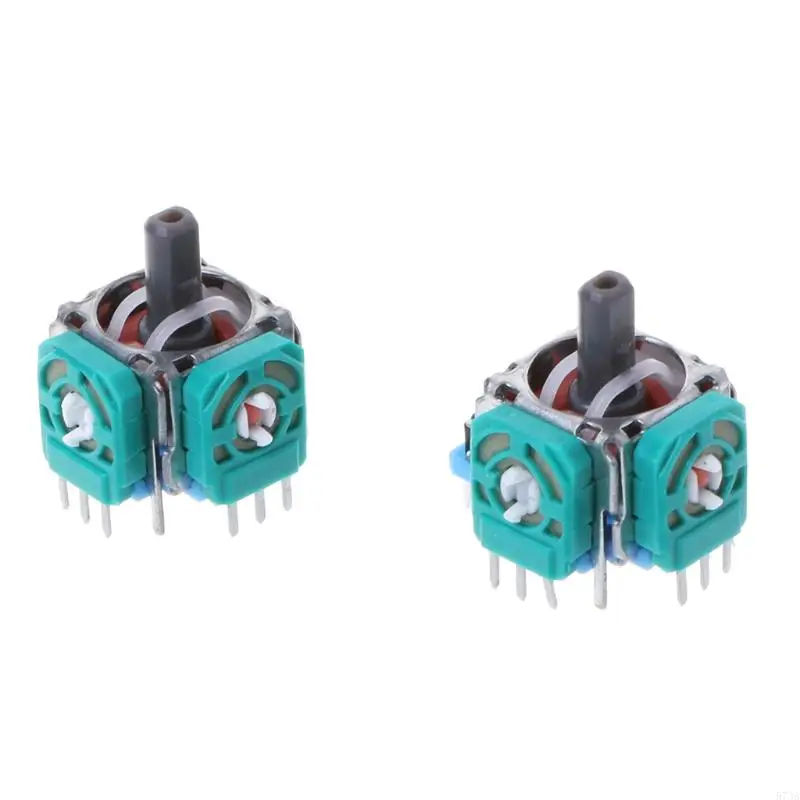 573A 2 ชิ้น/เซ็ต 3D Analog แกนโมดูลจอยสติ๊ก Potentiometer สีดำ Thumb Sticks สำหรับ 4 Controller Repair