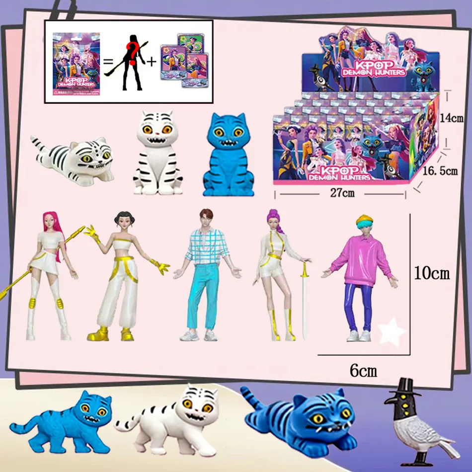 ホットアニメKPOPデビルハンターブラインドボックスフィギュア分解楽しいブラインドバッグ小さな置物周辺モデルデスクトップデコレーションギフト