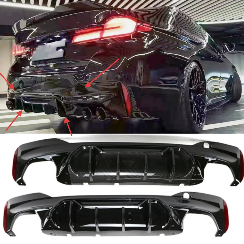 

Для BMW 5 серии G30 G38 M5 2018-2023 автомобильный задний бампер нижняя губа спойлер сепаратор