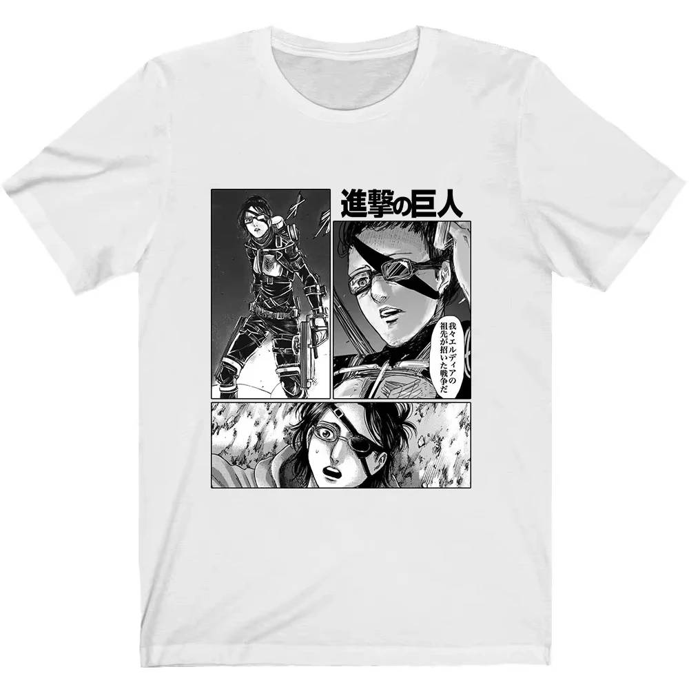 

2025 Attack Titan Anime T-shirt for Men and Women Short-sleeved Casual T-shirt Cotton Streetwear Cosplay Casual Top Hip-hop