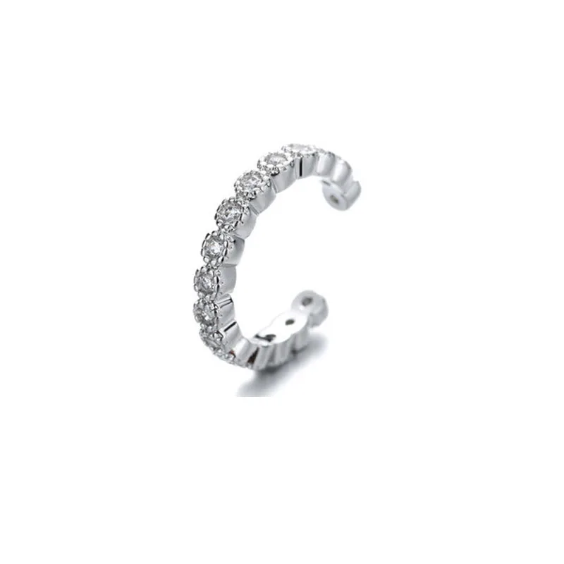 1PC Irregular Square Zircon Ear Clip Earring for Women Fashion Simple Earring Stack No Piercing Ear Cuff Jewelry Christmas Gift