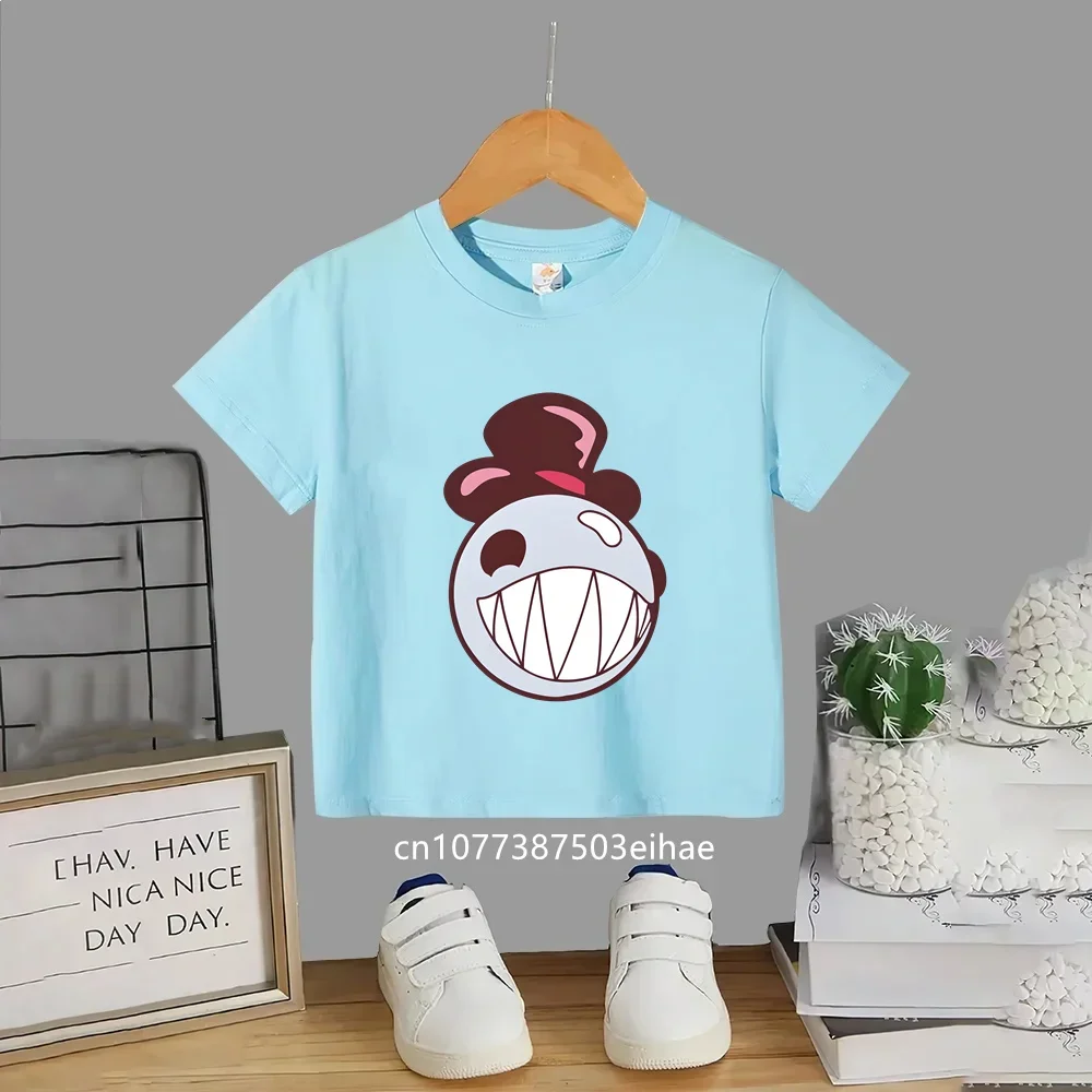 The Amazing Digital Circus Kids Cotton Tops, Popular Cartoon Print Short Sleeve T-shirt, Boys Girls Summer Casual Wear Gift