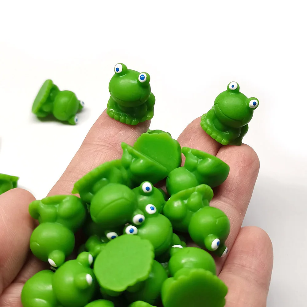 20/30/50pcs Green Frogs Lawn Miniature Ornament Figurine Party Toy Decor Fairy Garden Decoration Yard Accessories