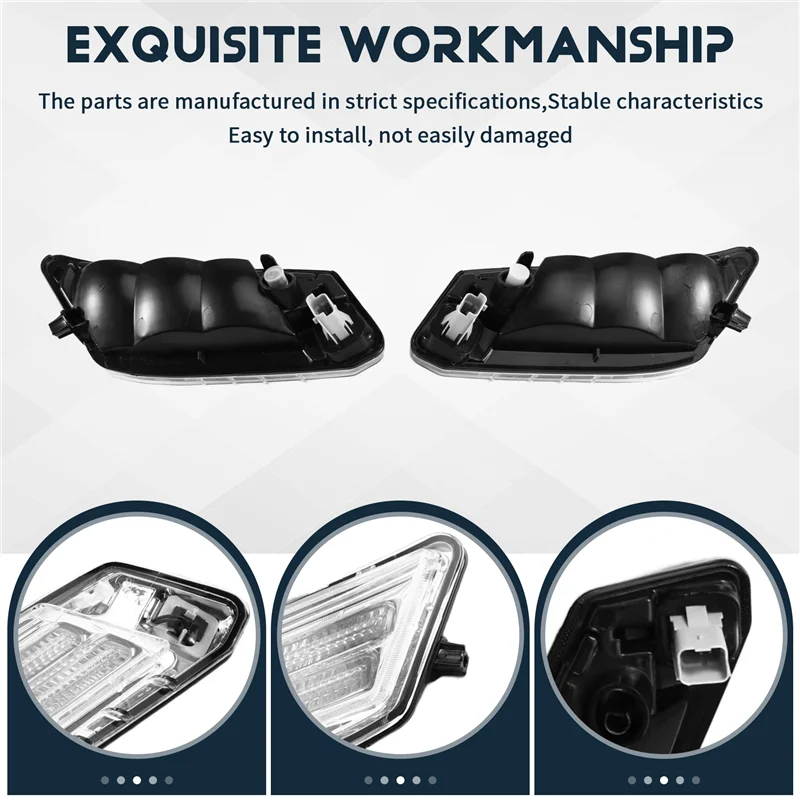 

A02Q-For Volvo XC60 2009-2013 Car Front Side Fender Corner Light Daytime Running Lamp Turn Signal Lamp Fog Light