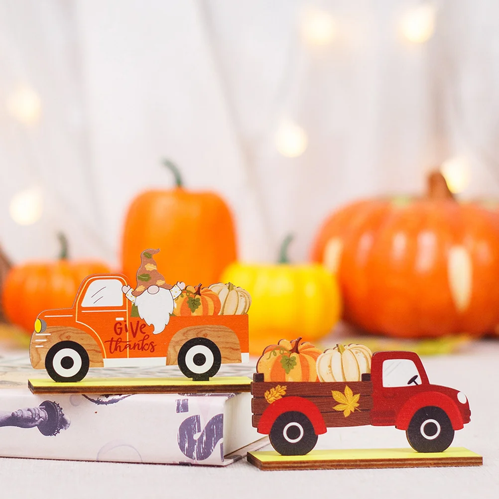 2 pezzi bomboniere per feste di ringraziamento decorazioni per auto emblemi per la casa decorazioni per il desktop autunnali cartello in legno di zucca decorazione autunnale il regalo