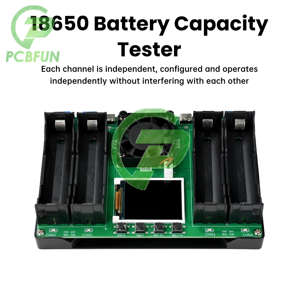 LCD Display Battery Capacity Tester for 18650 Batteries 4 Channel Internal Resistance Tester Universal Battery Checker Analyzer