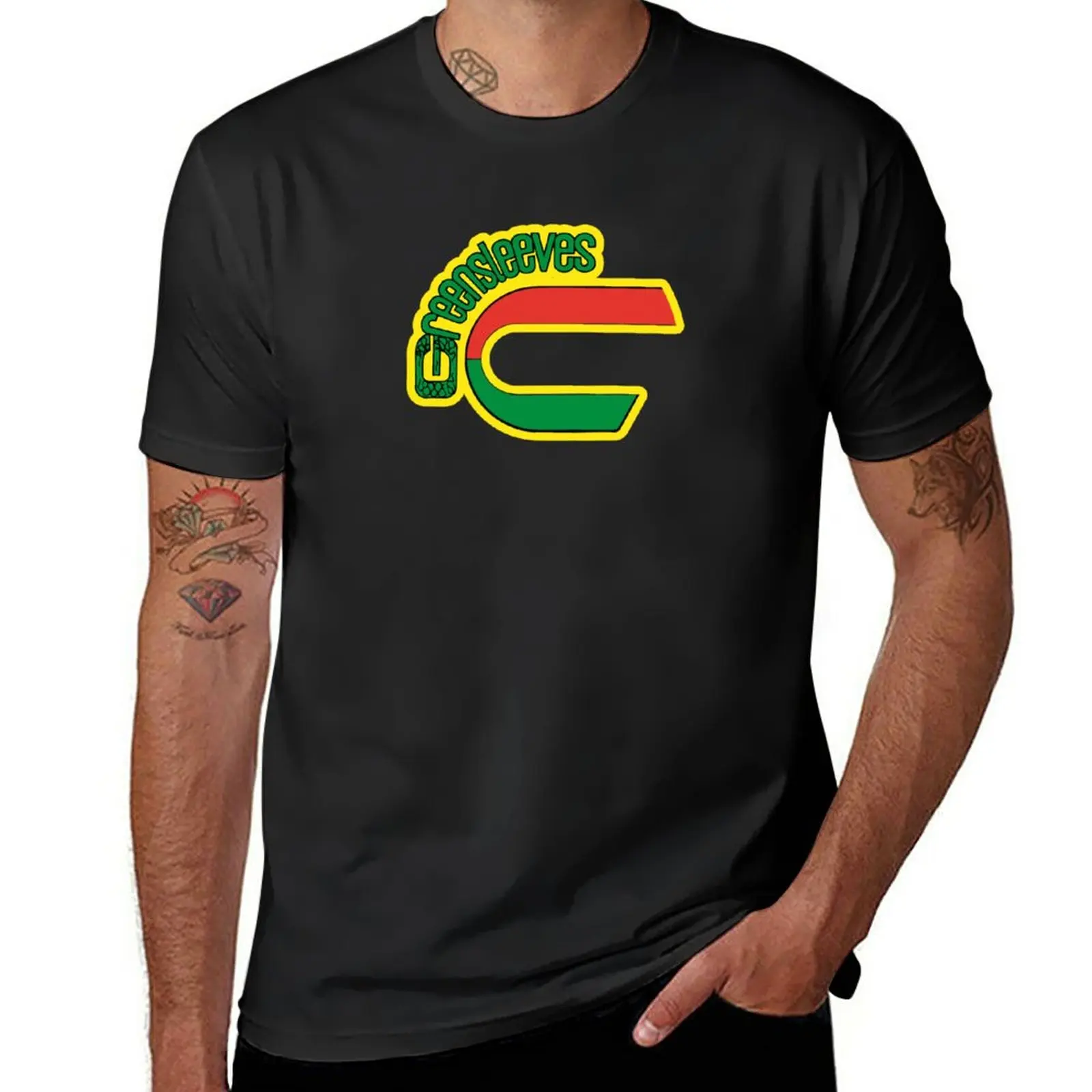 New Greensleeves Records - Reggae Music T-Shirt summer top plain t-shirt sweat shirt mens clothing