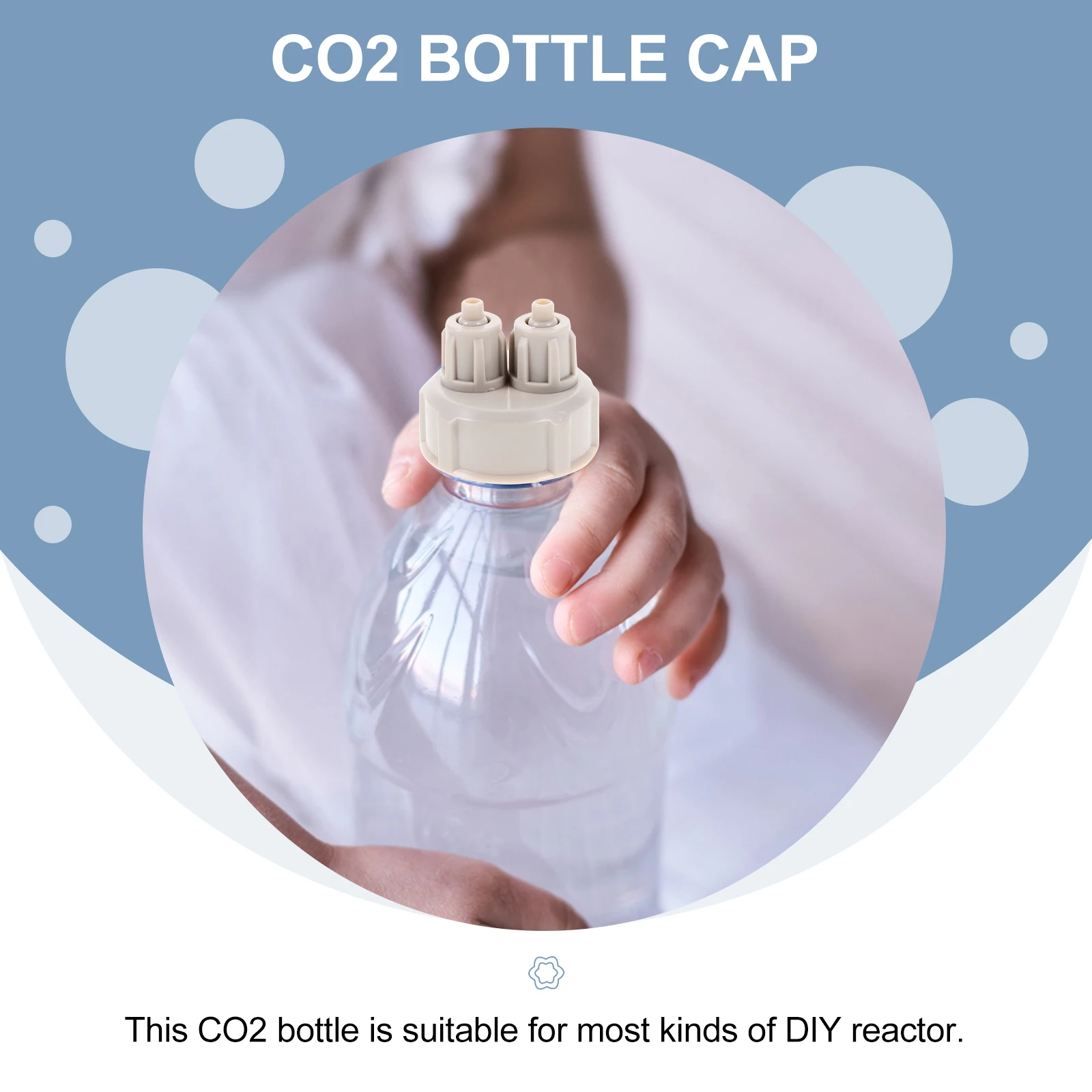 

2 шт. адаптер для крышки бутылки с CO2 для аквариумных бутылок с воздушным рассеивателем, легко запечатанный помощник по настройке CO2, безопасная рыба, домашнее животное