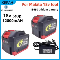 FOR Makita 5S3P 18V  18650 lithium battery can charge 12000mAh. Battery with high current and high discharge. Charger.