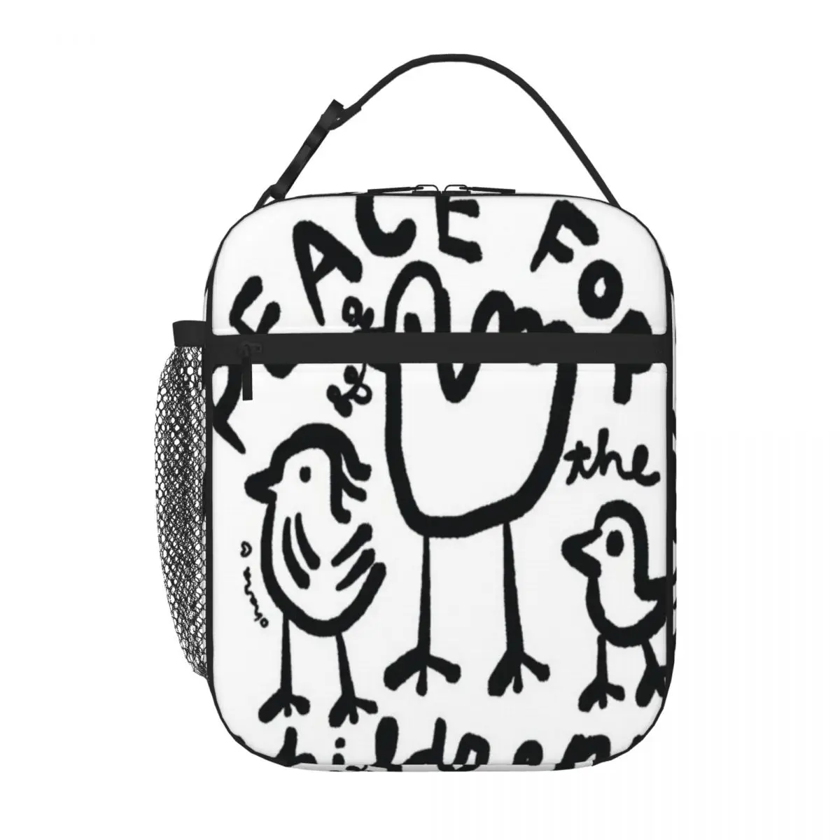 Hot Sale PEACE For The CHILDREN Marble Print Student Lunch Bag Daily Meal Prep Kids Lunch Bag