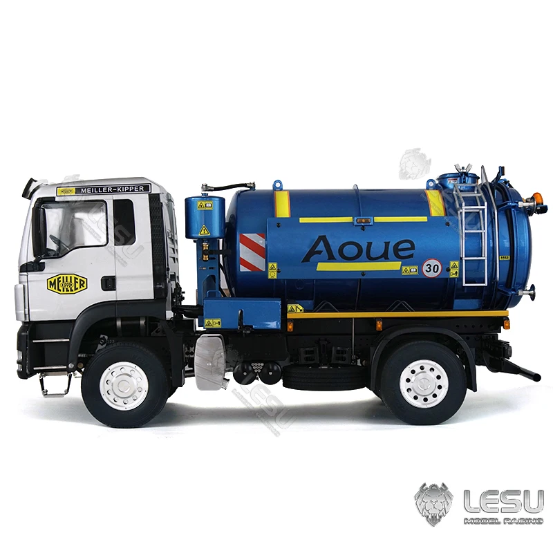 Lesu Hydraulic Metal 1/14 Scale 2 Axles 4X4 RC Truck With Vacuum Tank For Tamiyaya Outdoor Toys Cars For Adults TH19850-SMT7